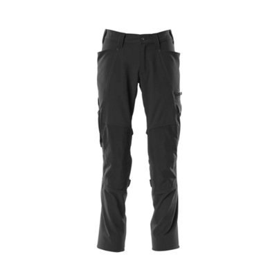 Mascot Accelerate Stretch Trousers With Kneepad PocketsBlack   (35.5) (Leg LengthLong) from B&Q