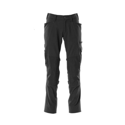 Mascot Accelerate Stretch Trousers With Kneepad PocketsBlack   (44.5) (Leg LengthLong) from B&Q