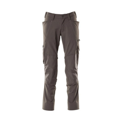 Mascot Accelerate Stretch Trousers With Kneepad PocketsDark Anthracite   (38.5) (Leg LengthShort) from B&Q