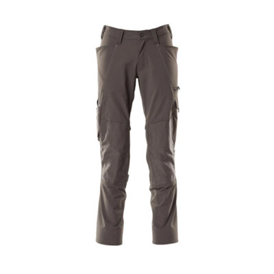 Mascot Accelerate Stretch Trousers With Kneepad PocketsDark Anthracite   (40.5) (Leg LengthShort) from B&Q