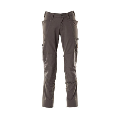 Mascot Accelerate Stretch Trousers With Kneepad PocketsDark Anthracite   (28.5) (Leg LengthRegular) from B&Q