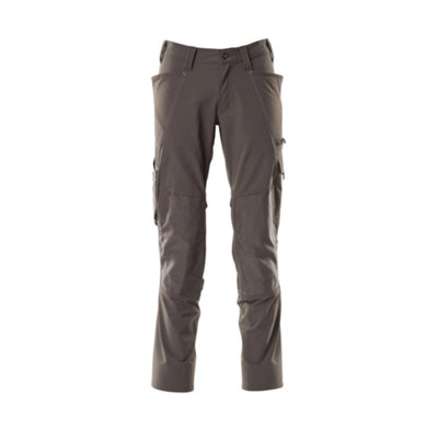 Mascot Accelerate Stretch Trousers With Kneepad PocketsDark Anthracite   (46.5) (Leg LengthRegular) from B&Q