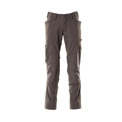 Mascot Accelerate Stretch Trousers With Kneepad PocketsDark Anthracite   (48.5) (Leg LengthRegular) from B&Q