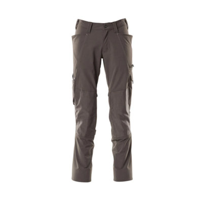 Mascot Accelerate Stretch Trousers With Kneepad PocketsDark Anthracite   (32.5) (Leg LengthLong) from B&Q
