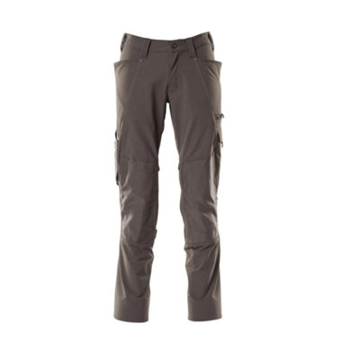Mascot Accelerate Stretch Trousers With Kneepad PocketsDark Anthracite   (46.5) (Leg LengthLong) from B&Q
