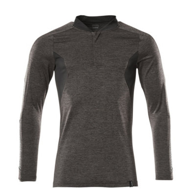 Mascot Accelerate Coolmax Pro Long-Sleeved Polo Shirt (Dark Anthracite/black)  (Medium) from B&Q