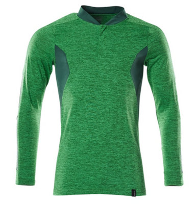 Mascot Accelerate Coolmax Pro Long-Sleeved Polo Shirt (Grass Green/green)  (Xxxx Large) from B&Q
