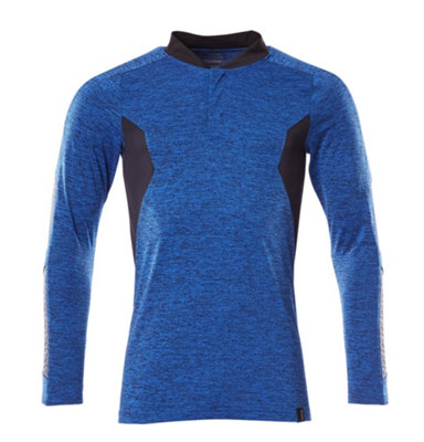 Mascot Accelerate Coolmax Pro Long-Sleeved Polo Shirt (Azure Blue/dark Navy)  (Xxxx Large) from B&Q