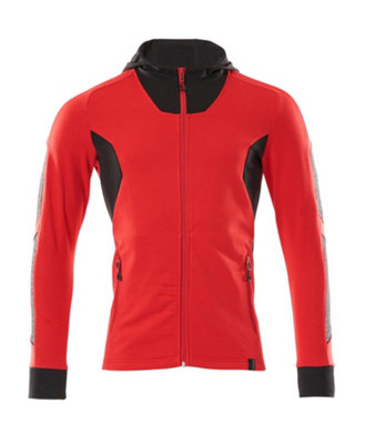 Mascot Accelerate Modern Fit Hoodie With Zipper (Traffic ) (Xx Large) Red/Black