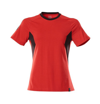 Mascot Accelerate Ladies Fit T-Shirt (Traffic Red/black)  (Xxxx Large) from B&Q
