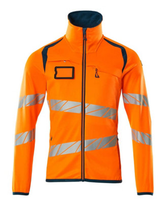 Mascot Accelerate Safe Microfleece Jacket With Zip (Hi-Vis Orange/dark Petroleum)  (Small) from B&Q