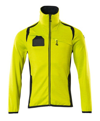 B&Q -  Accelerate Safe Microfleece Jacket With Half Zip (Hi-Vis Yellow/dark Navy)  (Large)