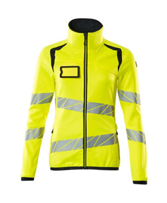Mascot Accelerate Safe Ladies Microfleece Jacket With Zipper (Hi-Vis Yellow/dark Navy)  (X Large) from B&Q