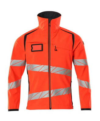 Mascot Accelerate Safe Softshell Jacket (Hi-Vis Red/dark Navy)  (Xxx Large) from B&Q