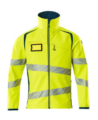 Mascot Accelerate Safe Softshell Jacket (Hi-Vis Yellow/dark Petroleum)  (Xx Large) from B&Q