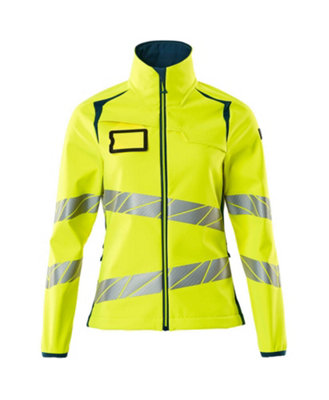 Mascot Accelerate Safe Ladies Fit Softshell Jacket (Hi-Vis Yellow/dark Petroleum)  (Xx Large) from B&Q