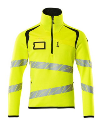 Mascot Accelerate Safe Knitted Jumper With Half Zip (Hi-Vis Yellow/black)  (Medium) from B&Q