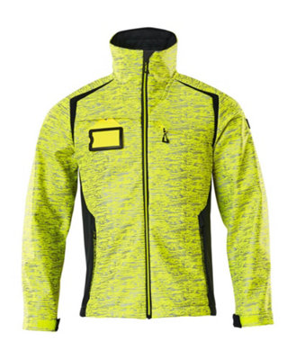 Mascot Accelerate Safe Softshell Jacket With Reflectors (Hi-Vis Yellow/dark Navy)  (Xxxxx Large) from B&Q