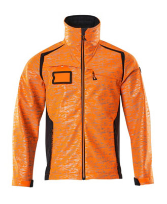 Mascot Accelerate Safe Softshell Jacket With Reflectors (Hi-Vis Orange/dark Navy)  (Xxxx Large) from B&Q