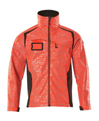 Mascot Accelerate Safe Softshell Jacket With Reflectors (Hi-Vis Red/dark Anthracite)  (Xxxxx Large) from B&Q