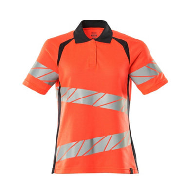 Mascot Accelerate Safe Ladies Fit Polo Shirt (Hi-Vis Red/dark Navy)  (X Large) from B&Q