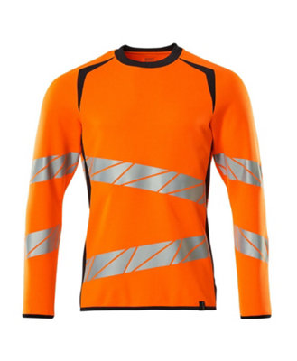 Mascot Accelerate Safe Modern Fit Sweatshirt (Hi-Vis Orange/dark Navy)  (Large) from B&Q