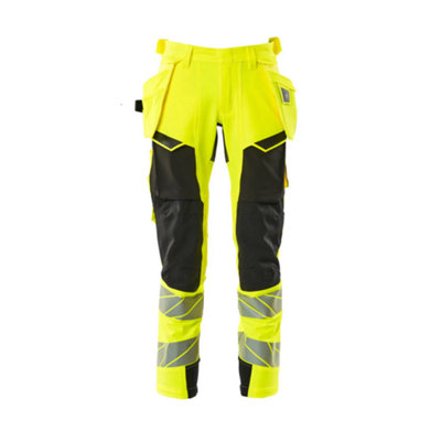 Mascot Accelerate Safe Trousers With Holster PocketsHi-Vis Yellow/black   (40.5) (Leg LengthRegular) from B&Q
