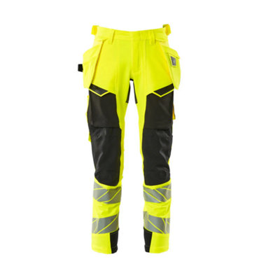 Mascot Accelerate Safe Trousers With Holster PocketsHi-Vis Yellow/black   (48.5) (Leg LengthRegular) from B&Q