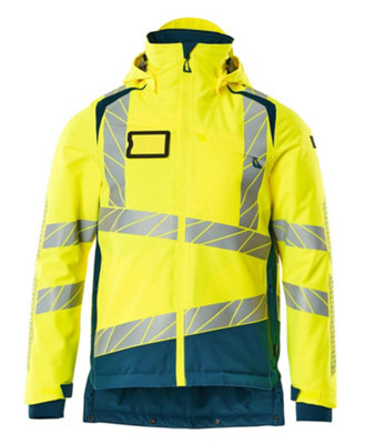 Mascot Accelerate Safe Winter Jacket With Climascot (Hi-Vis Yellow/dark Petroleum)  (Xx Large) from B&Q