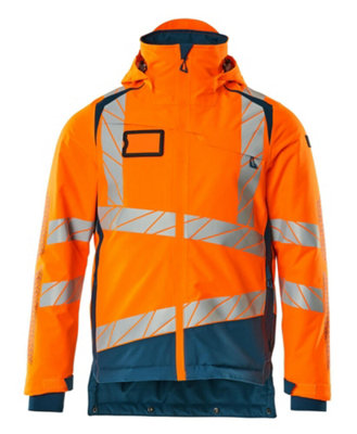 Mascot Accelerate Safe Winter Jacket With Climascot (Hi-Vis Orange/dark Petroleum)  (Large) from B&Q
