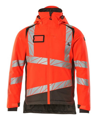 Mascot Accelerate Safe Winter Jacket With Climascot (Hi-Vis Red/dark Anthracite)  (Xxxx Large) from B&Q