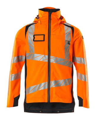 Mascot Accelerate Safe Lightweight Lined Outer Shell Jacket (Hi-Vis Orange/dark Navy)  (Xxxxx Large) from B&Q