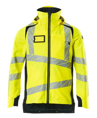 B&Q -  Accelerate Safe Lightweight Lined Outer Shell Jacket (Hi-Vis Yellow/dark Navy)  (X Large)