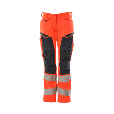 B&Q -  Accelerate Safe Ladies Diamond Fit Trousers With Kneepad Pockets (Hi-Vis Red/navy)  (50.5) (Leg LengthShort)