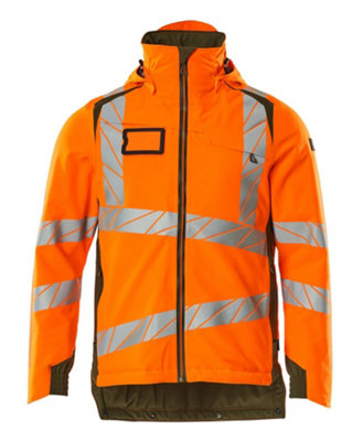 Mascot Accelerate Safe Lightweight Winter Jacket With ClimascotHi-Vis Orange/moss Green  (Large) from B&Q