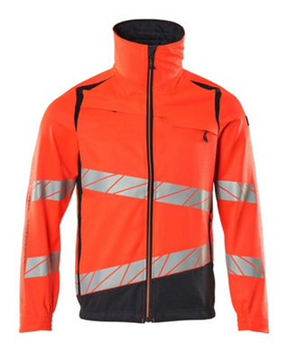 Mascot Accelerate Safe Work Jacket With Stretch Zones (Hi-Vis Red/dark Navy)  (Xxxx Large) from B&Q