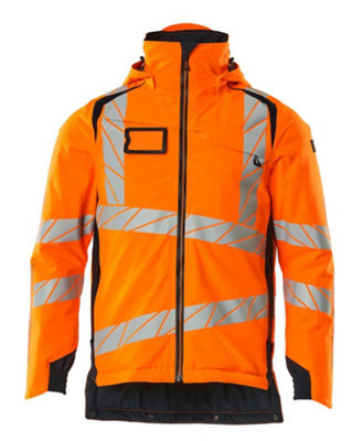 Mascot Accelerate Safe Lightweight Winter Jacket With ClimascotHi-Vis Orange/dark Navy (Hi-Vis Orange/dark Navy)  (Xxxx Large) from B&Q