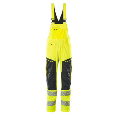 Mascot Accelerate Safe Bib & Brace With Kneepad PocketsHi-Vis Yellow/black   (34.5) (Leg LengthRegular) from B&Q