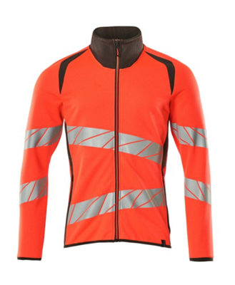 Mascot Accelerate Safe Modern Fit Zippered Sweatshirt (Hi-Vis Red/dark Anthracite)  (Xxx Large) from B&Q