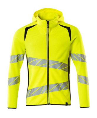 Mascot Accelerate Safe Hoodie With Zipper (Hi-Vis Yellow/black)  (Small) from B&Q