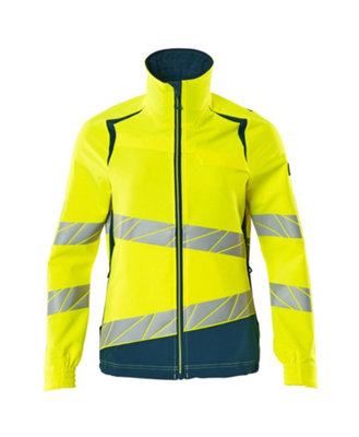 Mascot Accelerate Safe Ladies Fit Ultimate Stretch Work Jacket (Hi-Vis Yellow/dark Petroleum)  (Xx Large) from B&Q