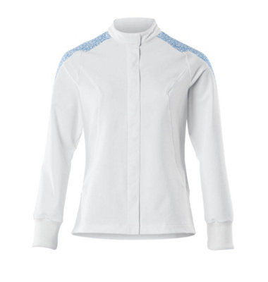 B&Q -  Food & Care Ladies Ultimate Stretch Jacket (White/azure Blue)  (Xx Large)
