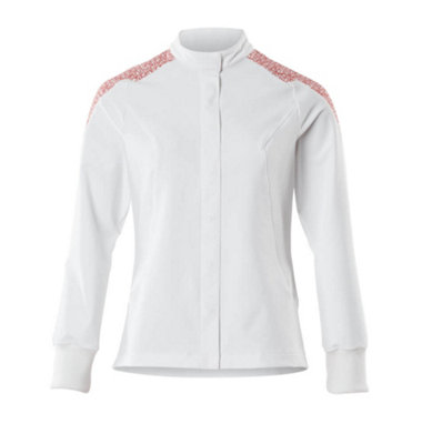 B&Q -  Food & Care Ladies Ultimate Stretch Jacket (White/traffic Red)  (Xxxxx Large)
