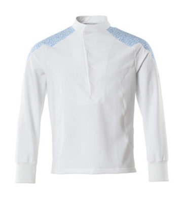 B&Q -  Food & Care Ultimate Stretch Smock (White/azure Blue)  (Xxxxx Large)