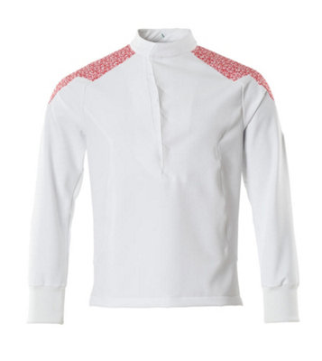 B&Q -  Food & Care Ultimate Stretch Smock (White/traffic Red)  (Medium)