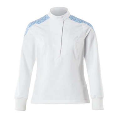 B&Q -  Food & Care Ladies Fit Ultimate Stretch Smock (White/azure Blue)  (X Large)