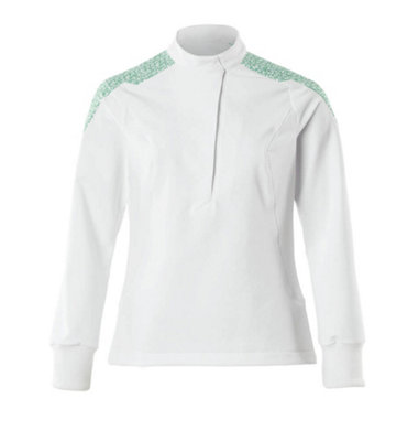 B&Q -  Food & Care Ladies Fit Ultimate Stretch Smock (White/grass Green)  (Small)