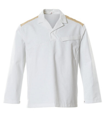B&Q -  Food & Care Smock (White/curry Gold)  (Small)