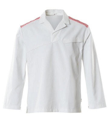 B&Q -  Food & Care Smock (White/traffic Red)  (Xxxxx Large)