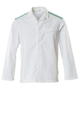 Mascot Food & Care Jacket (White/grass Green)  (X Small) from B&Q